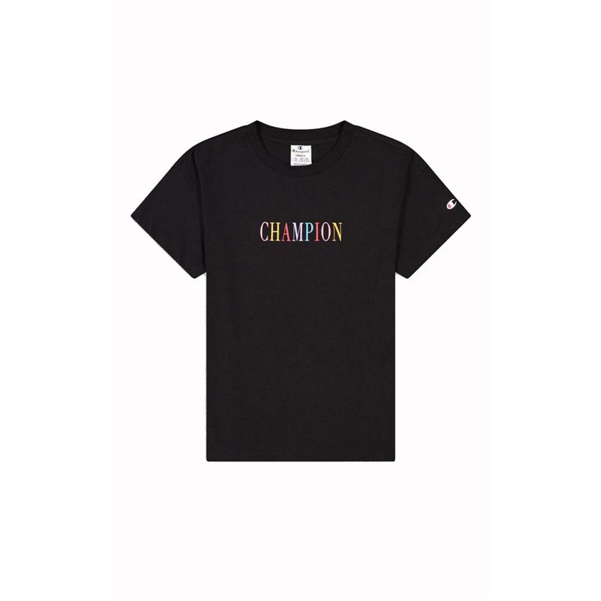 T-shirt med kortärm Dam Champion 116524-KK001 Svart (S)