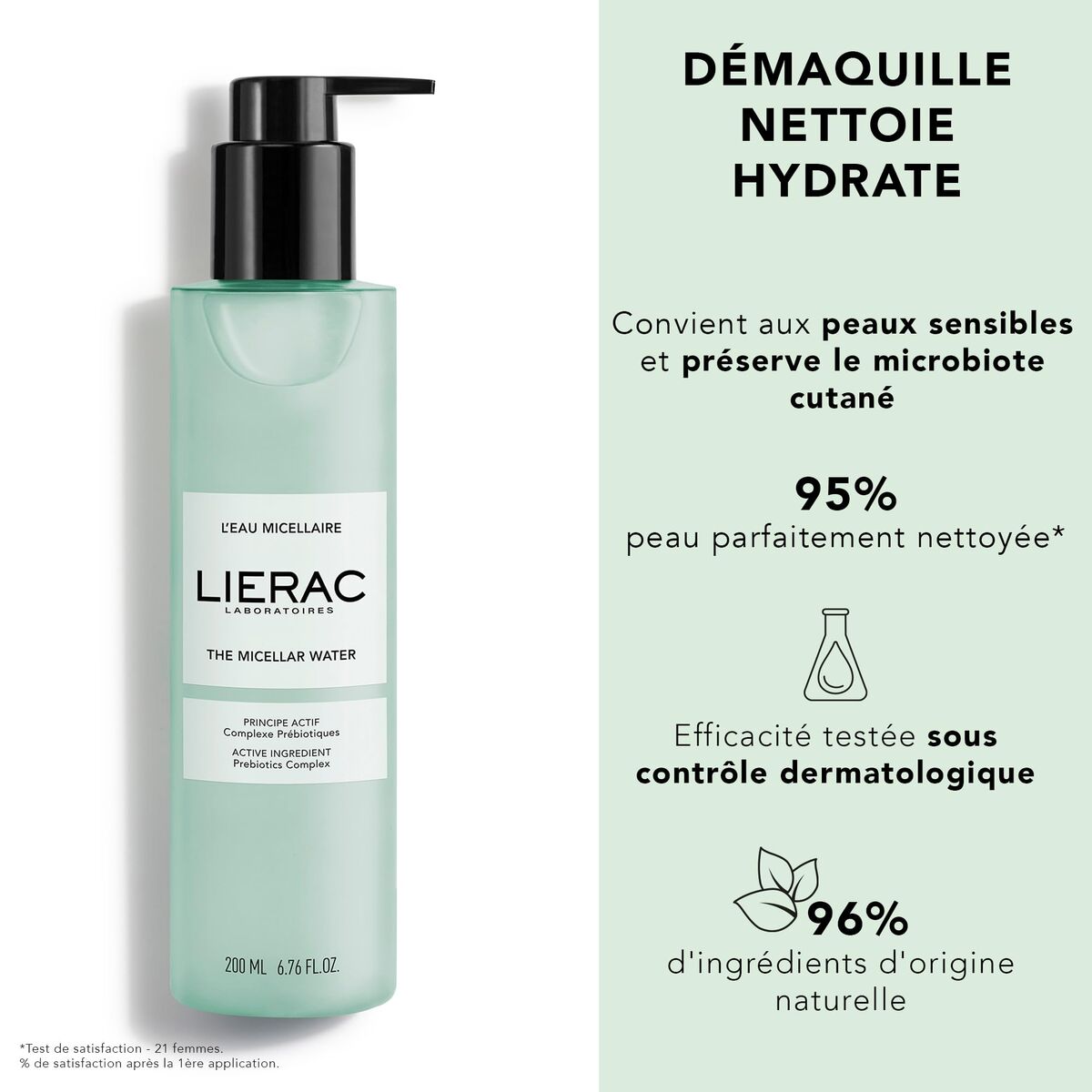 Ansiktssminkremover Lierac L'Eau Micellaire 50 ml - 2