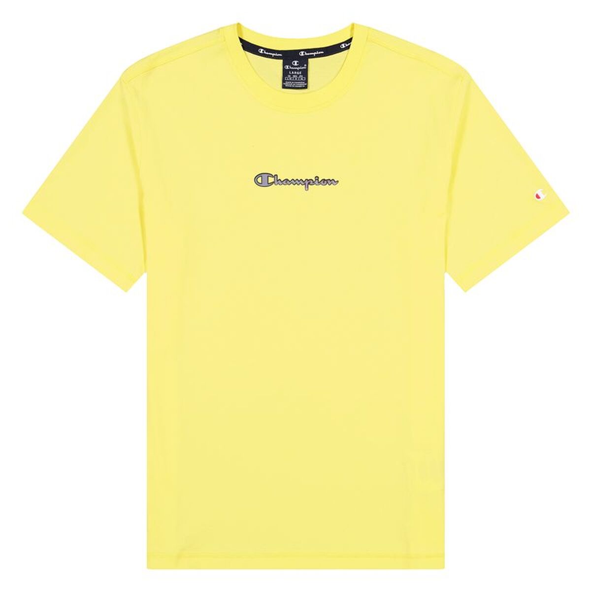 T-shirt med kortärm Herr Champion 217219-YS008 Gul (S)