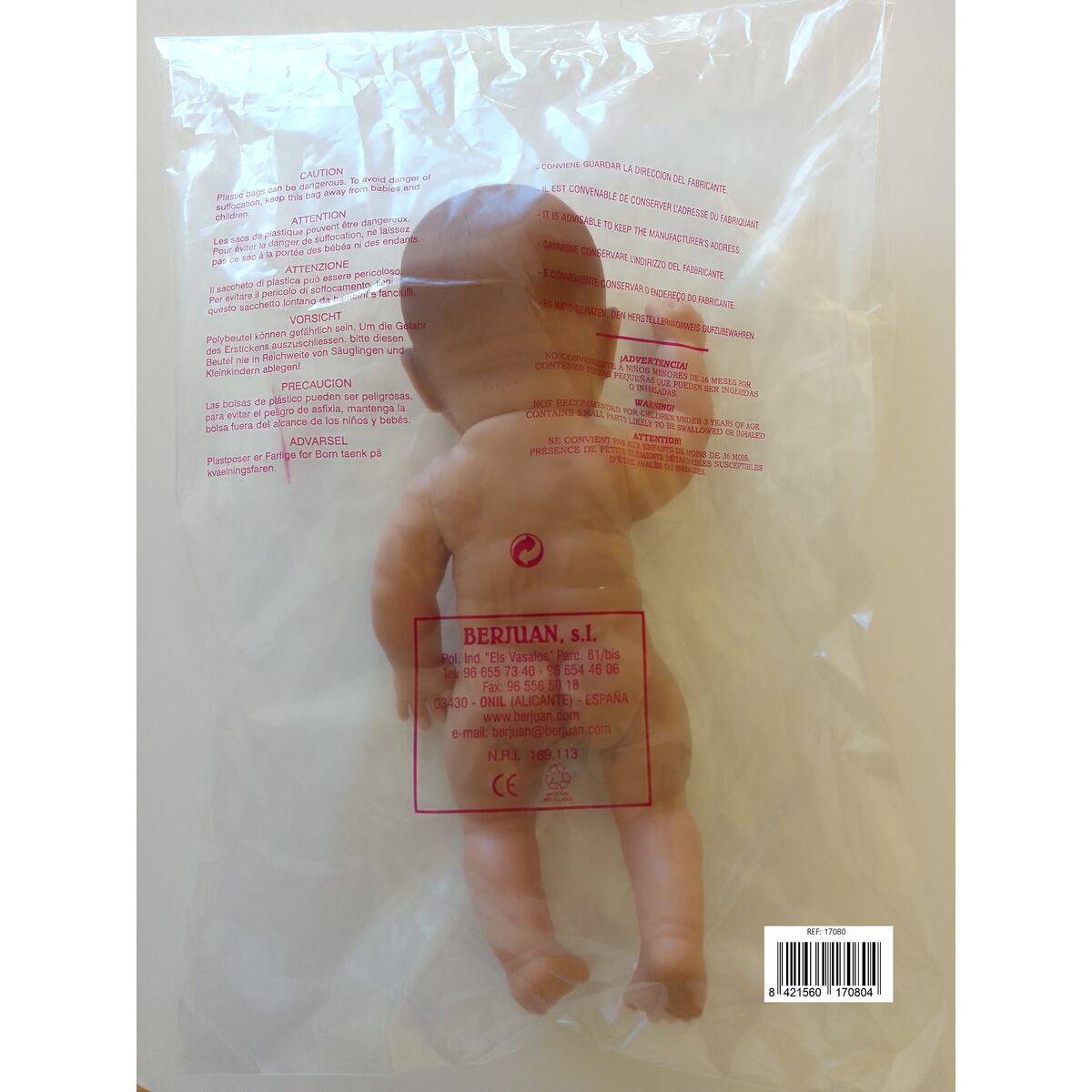 Bebisdocka Berjuan Newborn 17080-18 30 cm - 2
