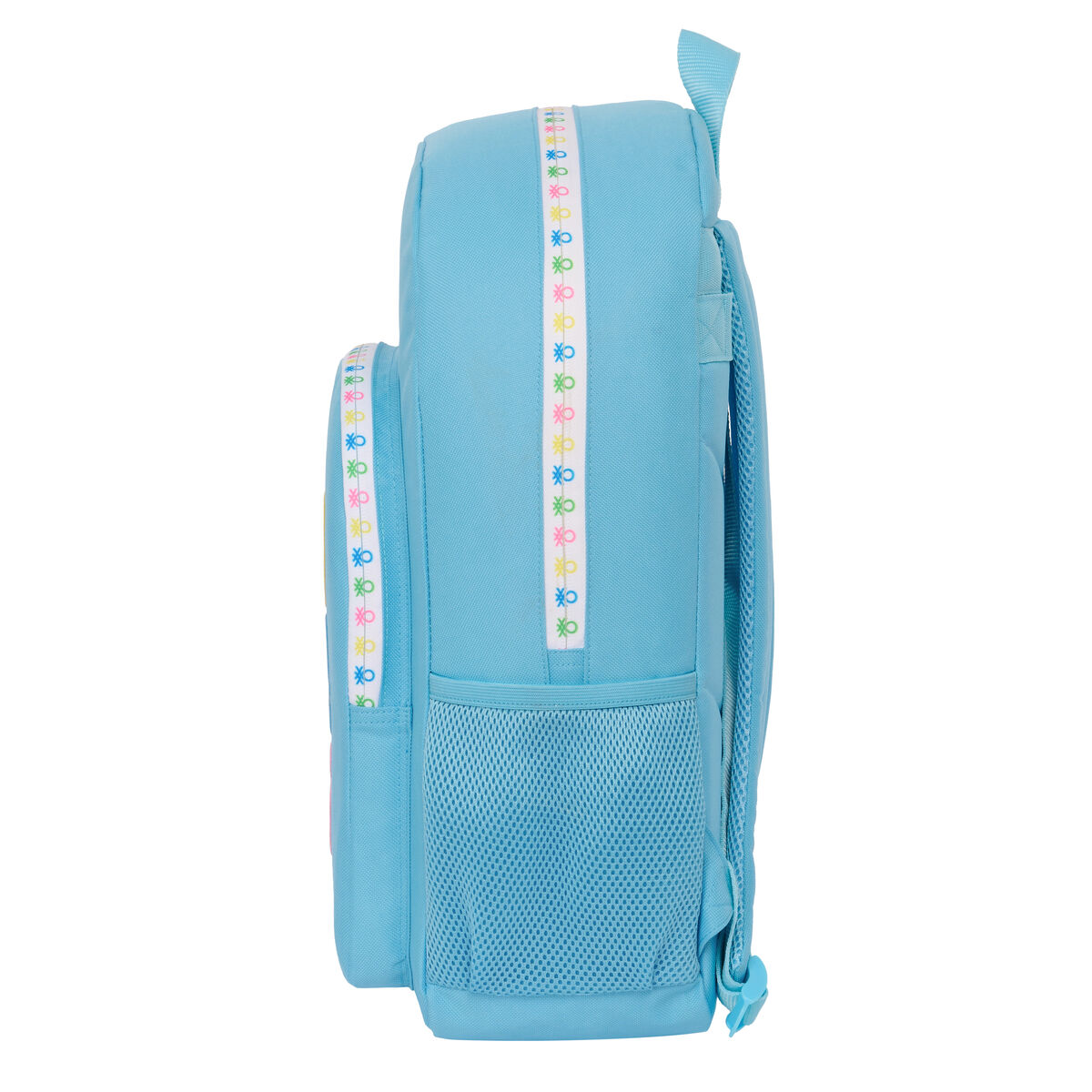 Skolryggsäck Benetton Spring Celeste 30 x 46 x 14 cm - 3