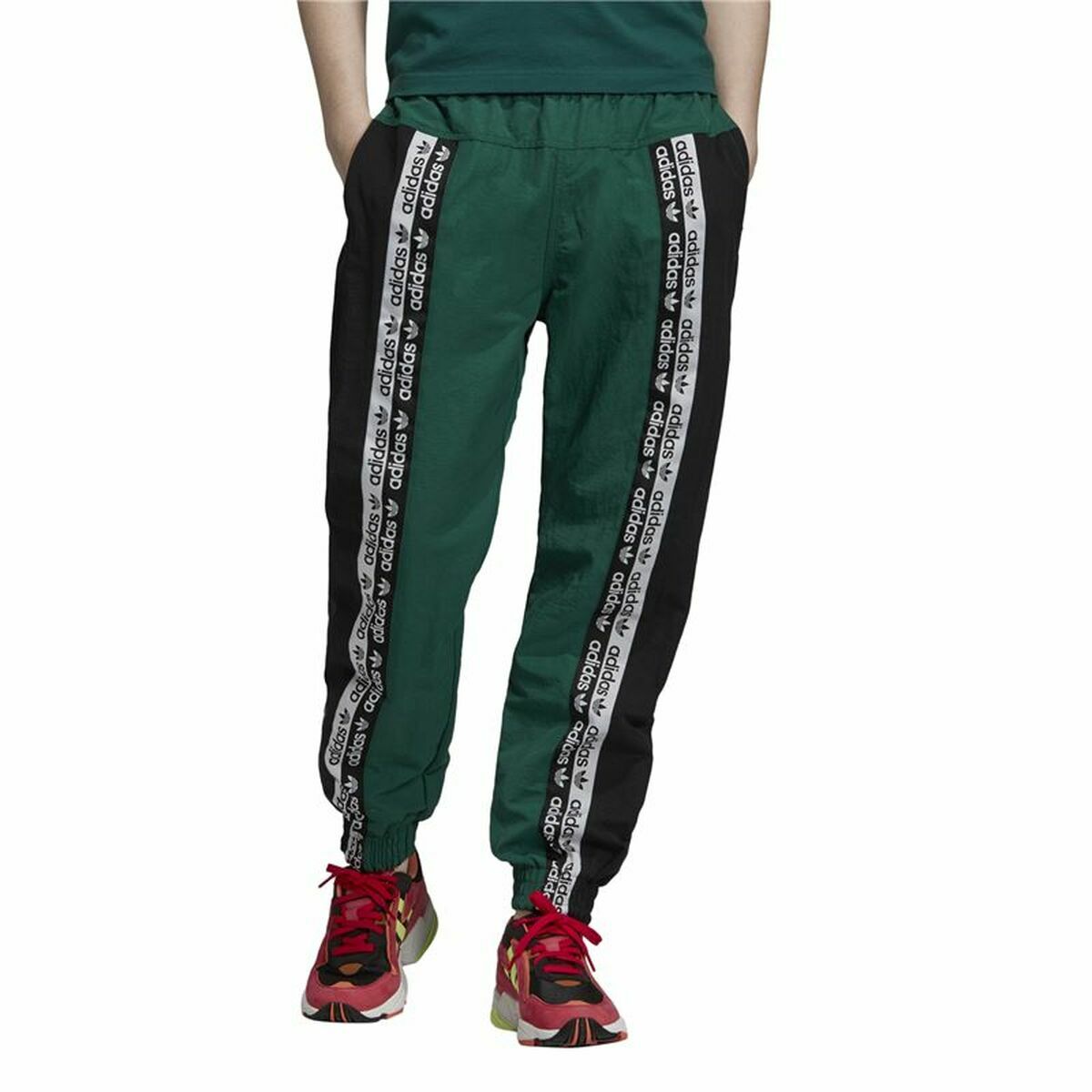 Nederdel träningsoverall för vuxna Adidas R.Y.V. Män Mörkgrön - 2
