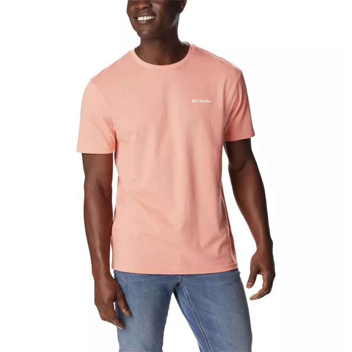 T-shirt med kortärm Herr Columbia 1834041879 Lax (XS)