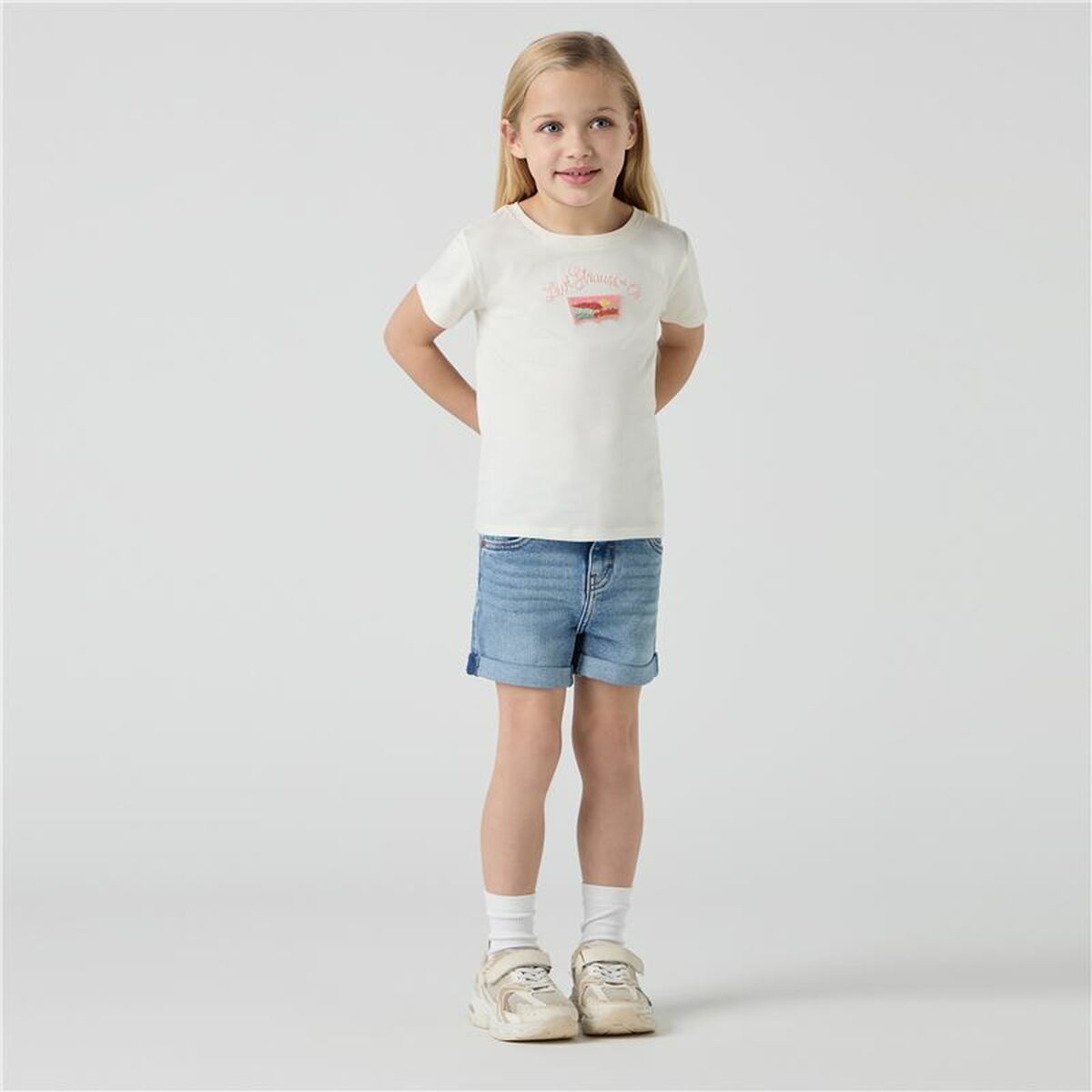 Jeansbyxor Levi's Lvg Girlfriend Flower Child Blå - 2