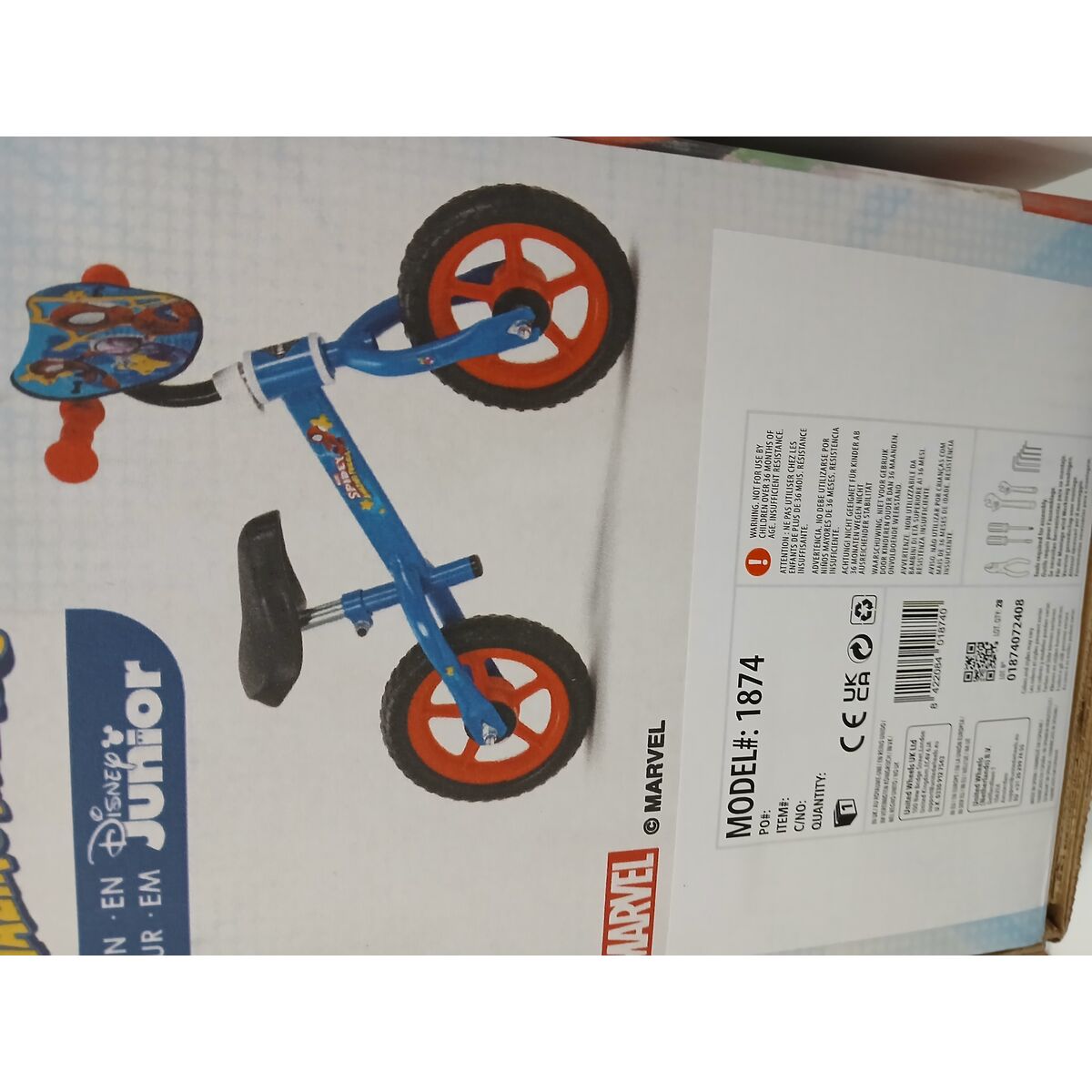 Barncykel Spidey   10" Utan pedaler Blå - 2