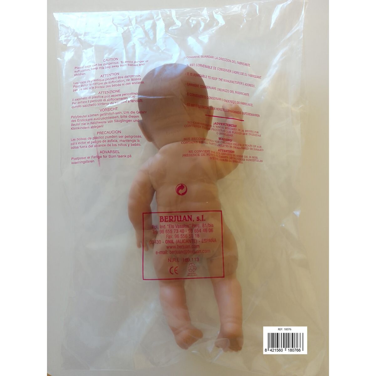 Bebisdocka Berjuan Newborn 18076-18 45 cm - 2