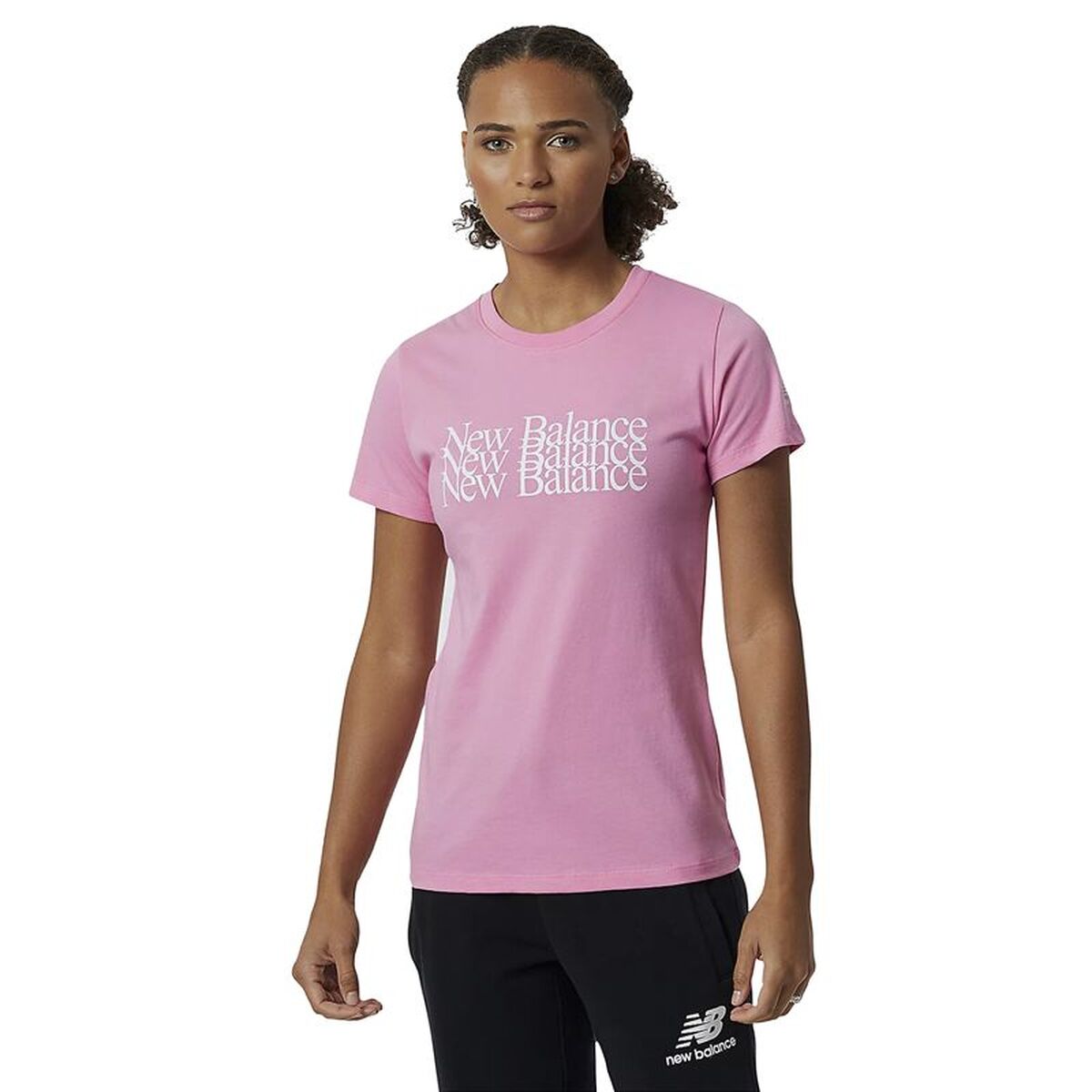 T-shirt med kortärm Dam New Balance WT21507_VPK Rosa (XS)
