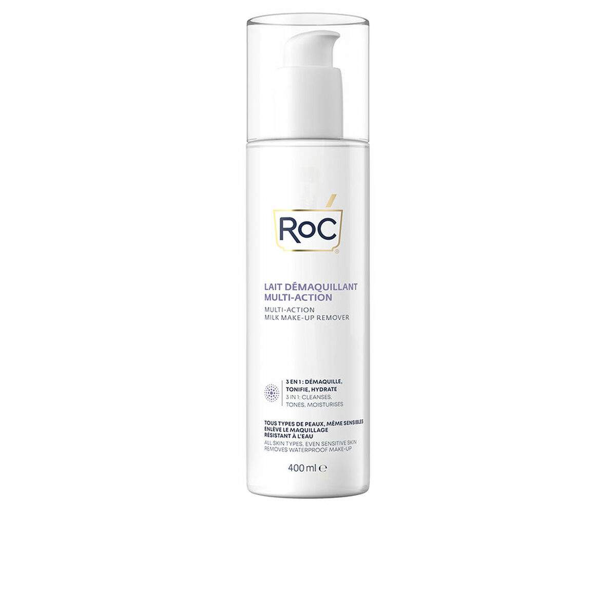 Ansiktssminkborttagningskräm Roc Leche Desmaquillante 400 ml 3 i 1 - 3