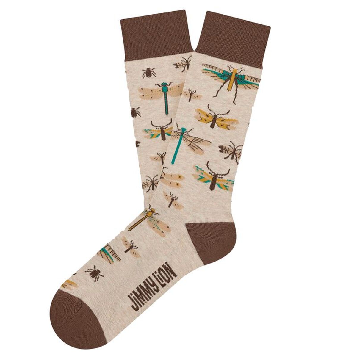 Strumpor Jimmy Lion Insects Beige - 2