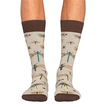Strumpor Jimmy Lion Insects Beige