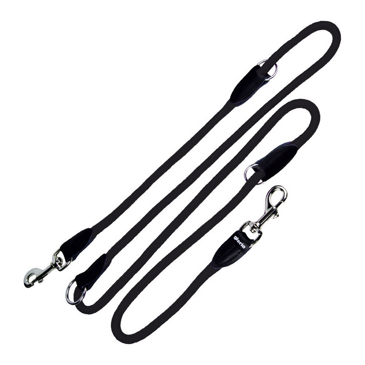 DoHundkoppel Gloria Multipla positioner Svart (1.2 x 200 cm)