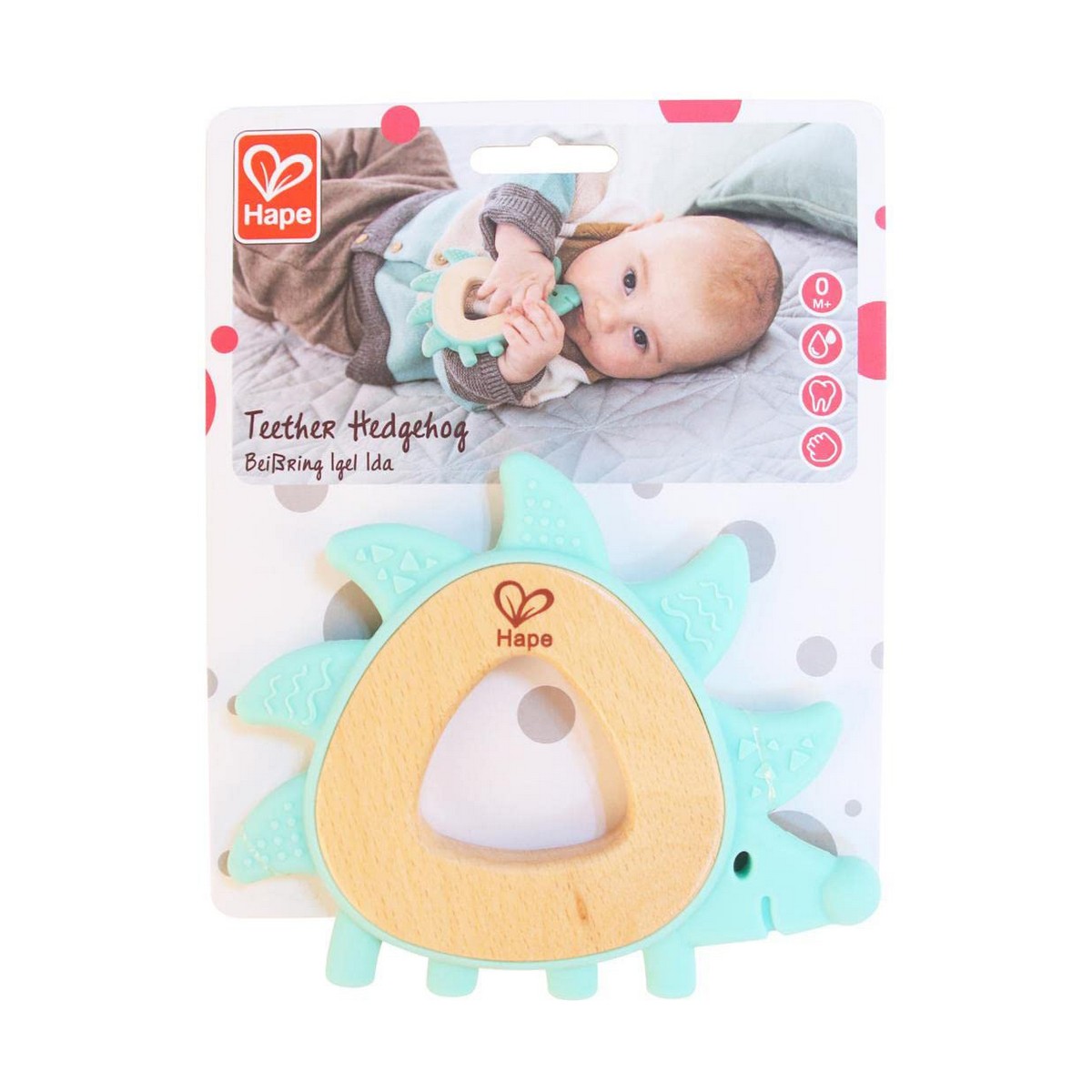 Bitring för bebis Hape Igelkott 14,5 x 11,5 x 1,5 cm - 2