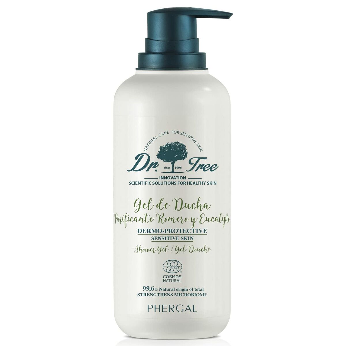 Duschtvål Dr. Tree Eco Gel De Ducha 500 ml Känslig hud Rosmarin Eukalyptus Renande