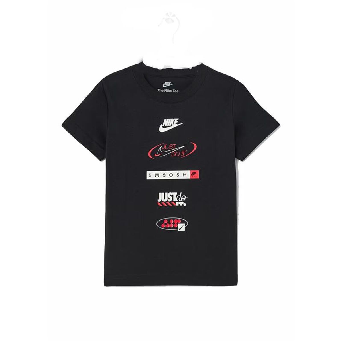 Barn T-shirt med kortärm Nike Brandmark Stack Svart