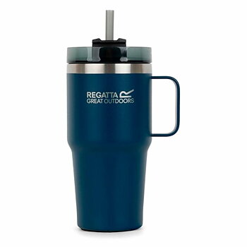 Muggen med Sugrör Regatta Thermo Insulated Mug Mörkblå 600 ml Rostfritt stål
