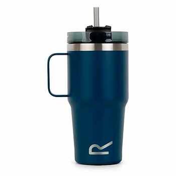 Muggen med Sugrör Regatta Thermo Insulated Mug Mörkblå 600 ml Rostfritt stål