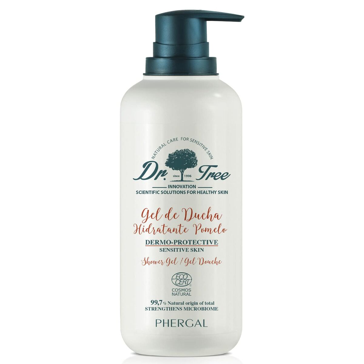 Fuktighetsgivande duschgel Dr. Tree Dermoprotector Gel De Ducha 500 ml Känslig hud Grapefrukt