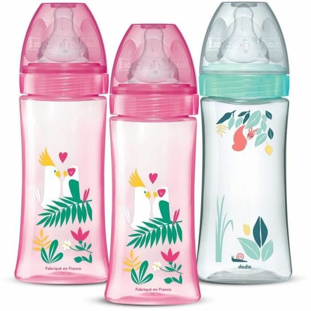 Nappflaska Dodie Bird ros