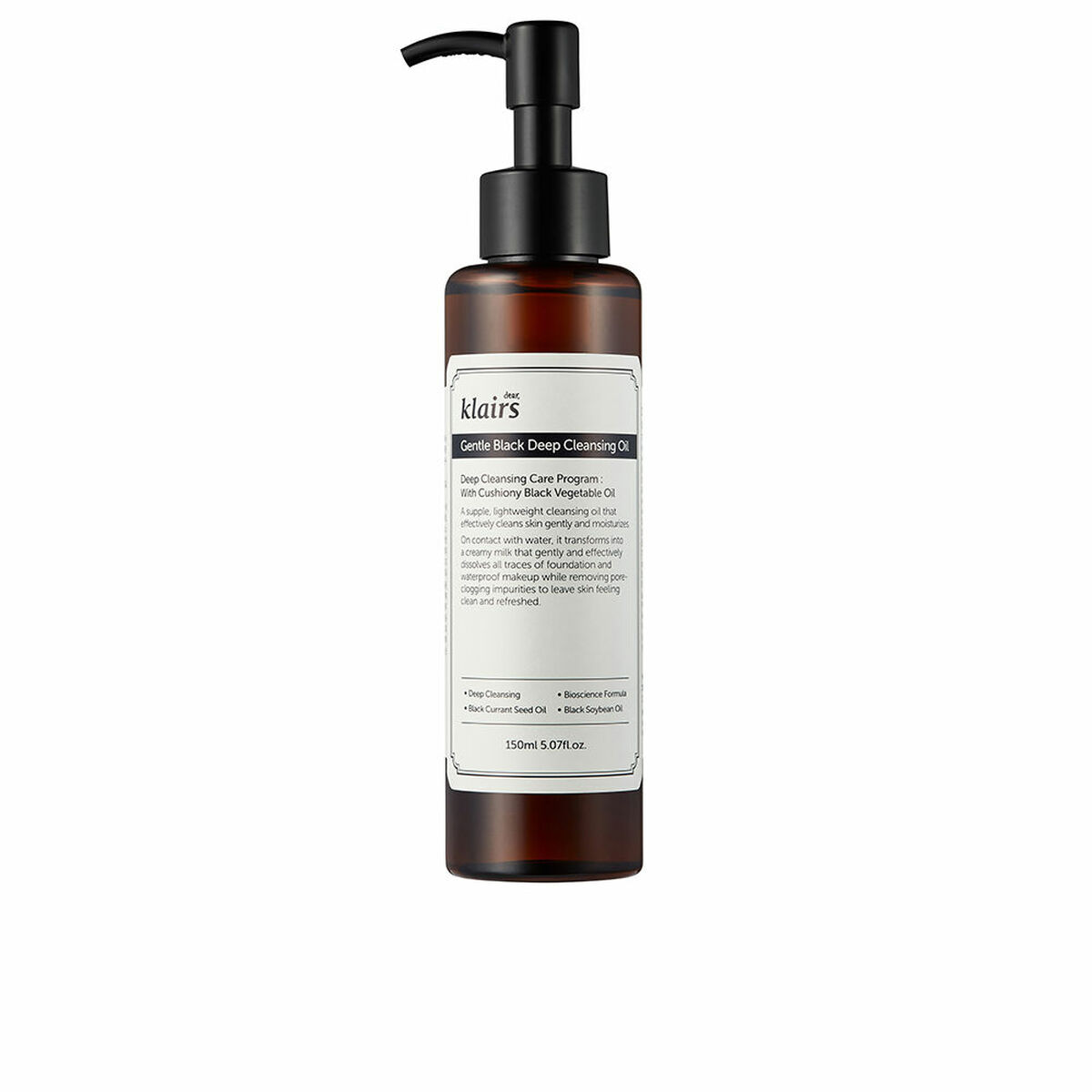 Rengöringsolja Klairs Gentle Black 150 ml rengörare