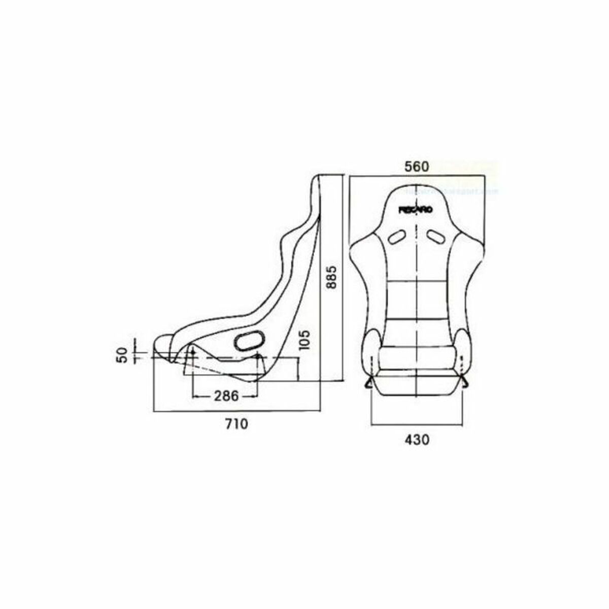 Sits Recaro RC070770885 Svart - 2