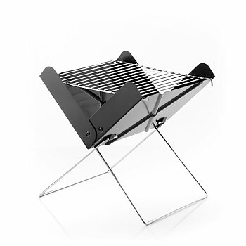 Mini hopfällbar bärbar grill för träkol InnovaGoods Rostfritt stål (Renoverade B)