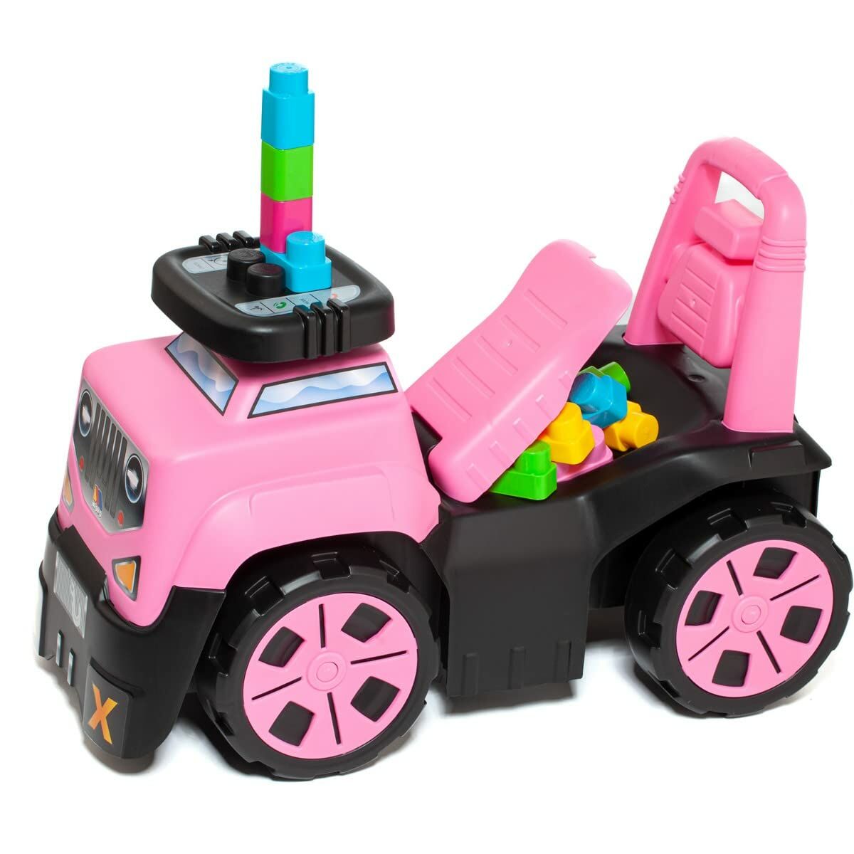 Trehjuling Moltó 3x1 Wheels & Blocks 10 Delar 89 cm Rosa - 2