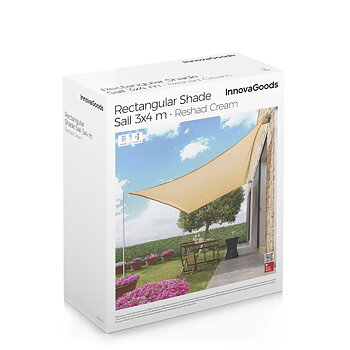 Rektangulär Segelformad Solmarkis Reshad InnovaGoods   Beige 3 x 4 m (Renoverade A)