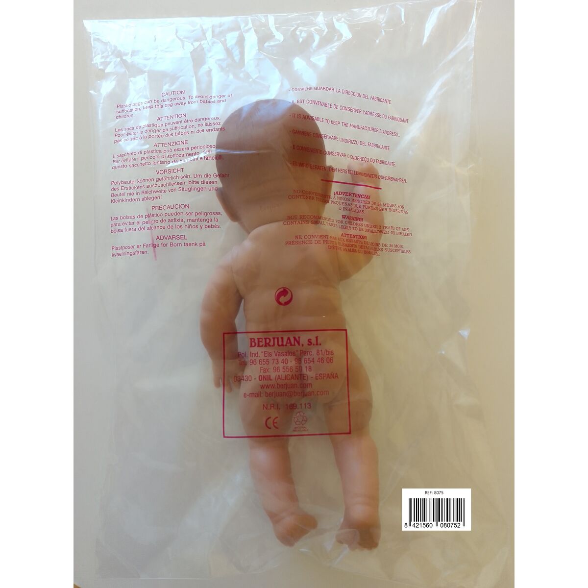 Bebisdocka Berjuan Newborn 8075-18 45 cm - 2