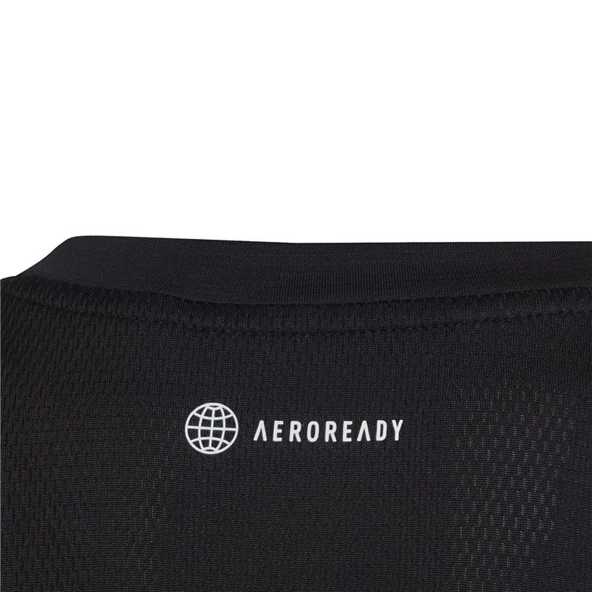 Barn T-shirt med kortärm Adidas Aeroready Svart - 2