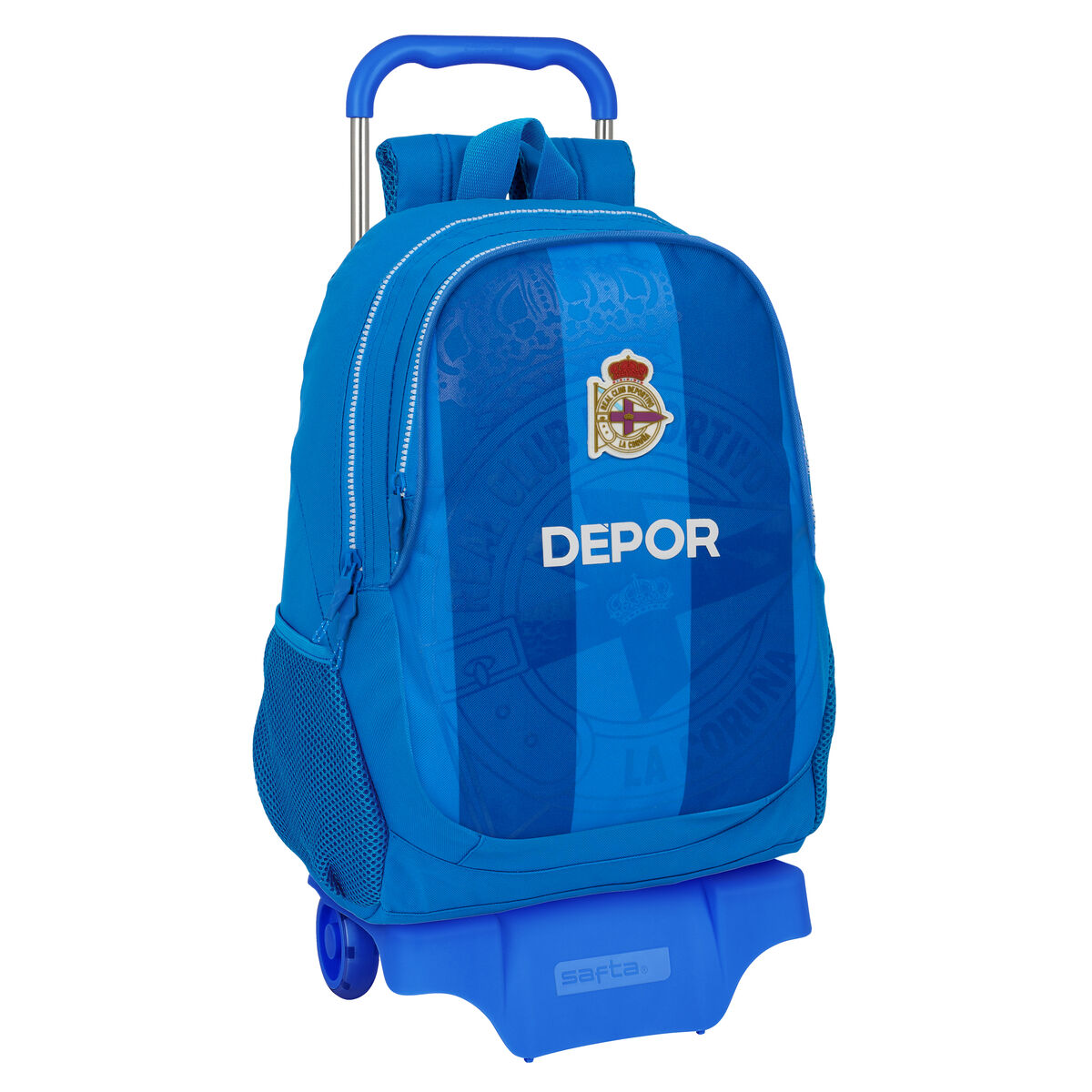 Skolväska med hjul R. C. Deportivo de La Coruña Blå 32 x 44 x 16 cm