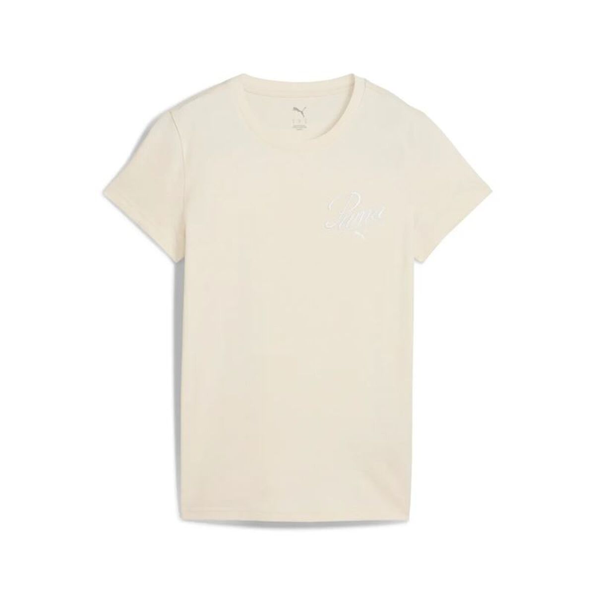 T-shirt med kortärm Dam Puma Essentials Script Beige
