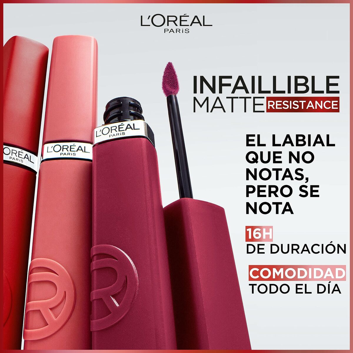flytande läppstift L'Oreal Make Up Infaillible Matte Resistance Nº 120 Nº 120-Major Crush (1 antal) - 3