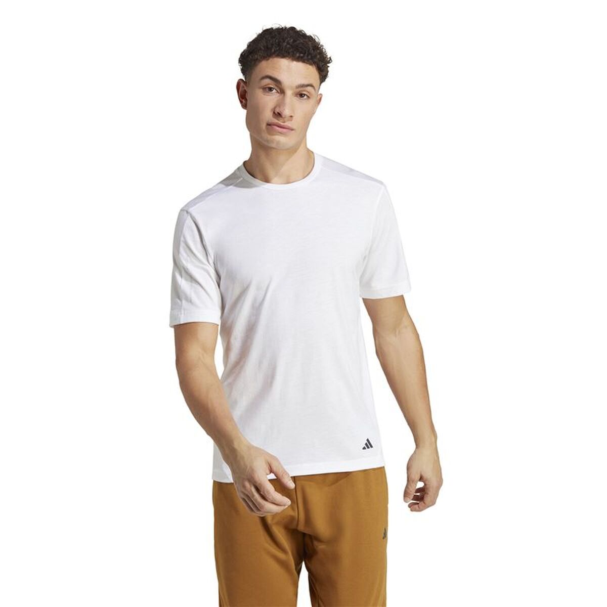 T-shirt med kortärm Herr Adidas Base Vit - 2
