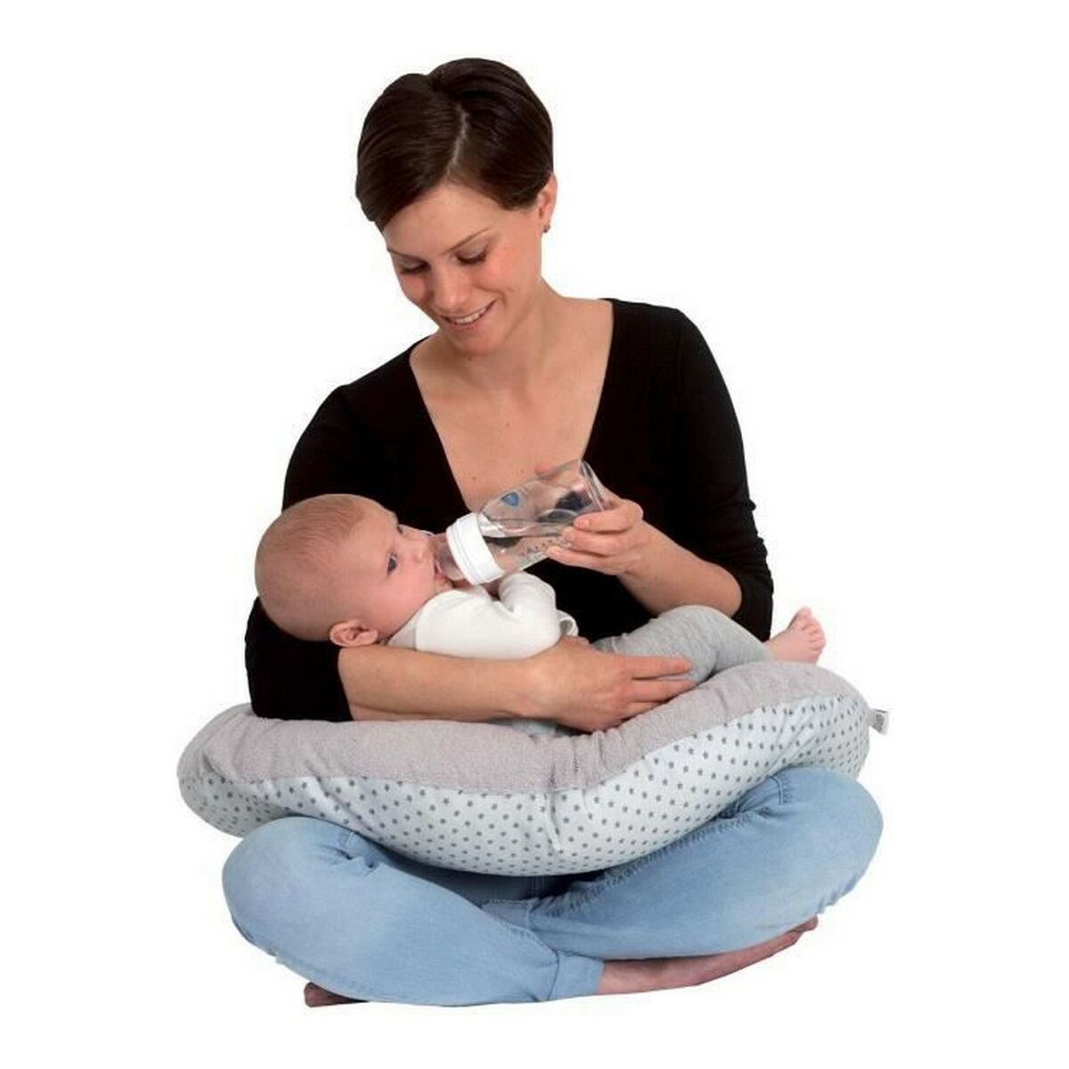 Breastfeeding Cushion Tineo Polka Dots Grå - 5