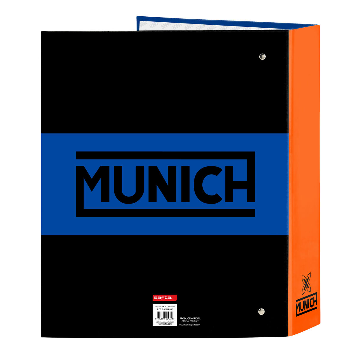 Ringpärm Munich Submarine Elektrisk blå A4 27 x 33 x 6 cm - 2