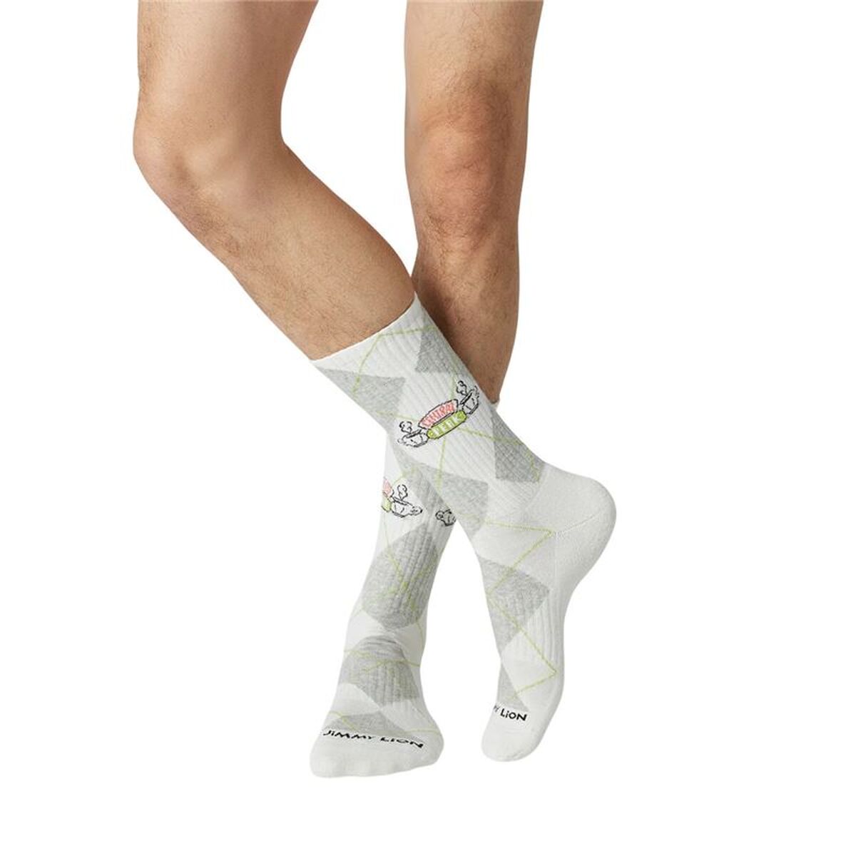 Sportstrumpor Jimmy Lion Athletic Friends Central Perk Vit - 2