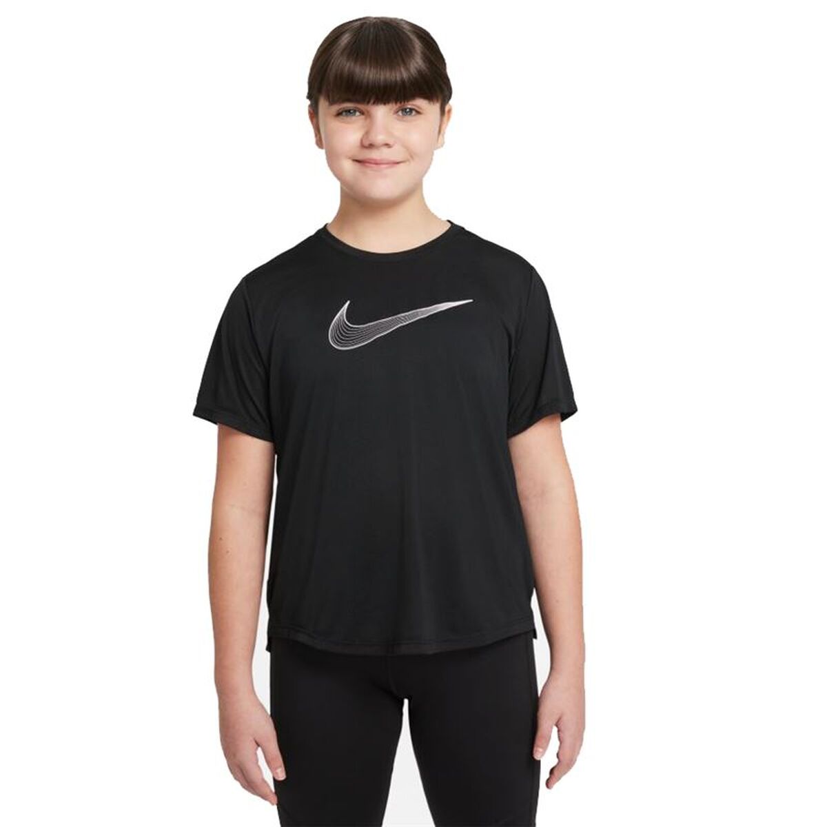 Barn T-shirt med kortärm Nike DD7639-010 Svart