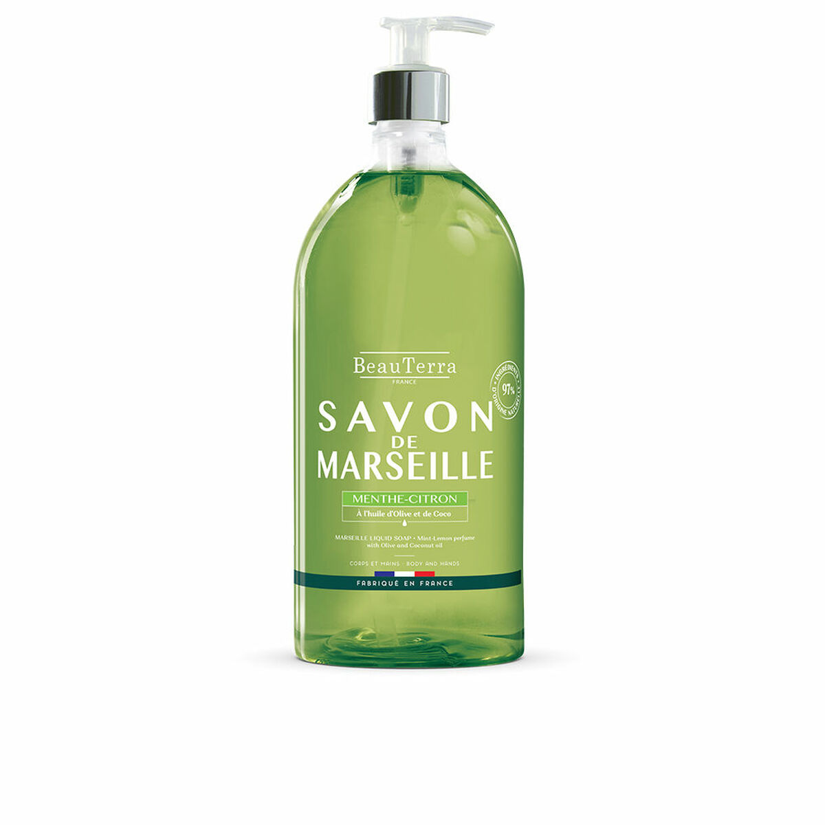 Flytande tvål Beauterra Marseille 1 L Citron Mint