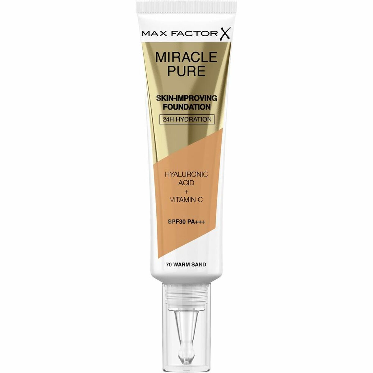 Flytande makeupbas Max Factor Miracle Pure Nº 70-warm sand Nº 70 Warm Sand Spf 30 30 ml