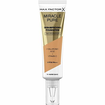 Flytande makeupbas Max Factor Miracle Pure Nº 70-warm sand Nº 70 Warm Sand Spf 30 30 ml