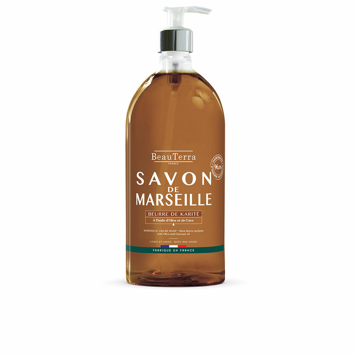 Flytande tvål Beauterra Savon de Marseille 1 L Sheasmör