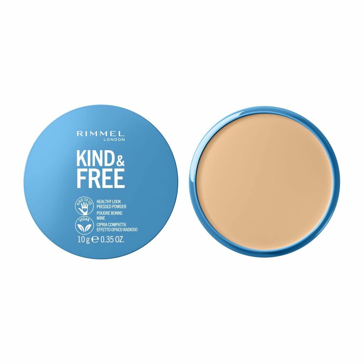 Kompaktpulver Rimmel London Kind & Free 10-fair Matt ytbehandling (10 g)