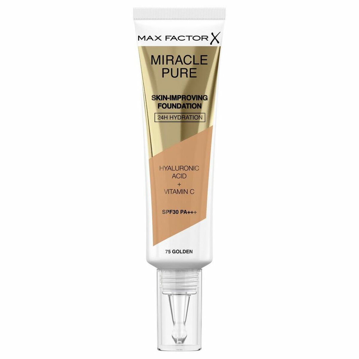 Flytande makeupbas Max Factor Miracle Pure Nº 75 Golden Spf 30 30 ml