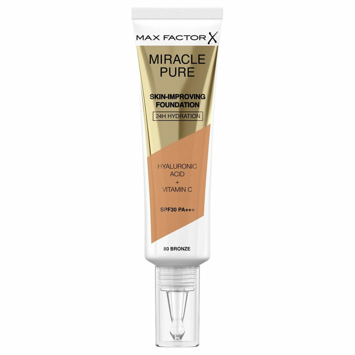 Flytande makeupbas Max Factor Miracle Pure Nº 80-bronze Nº 80 Bronze Spf 30 30 ml