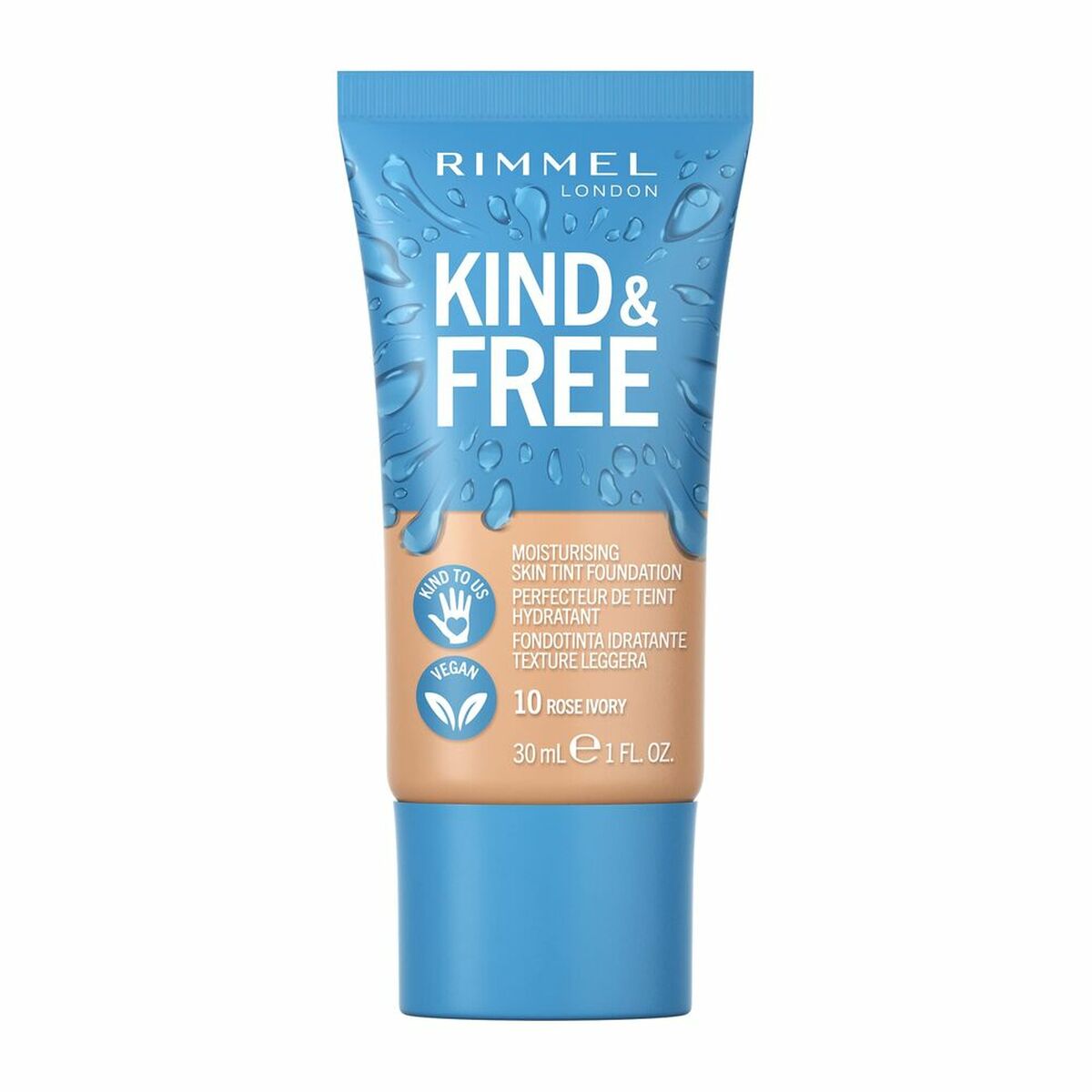 Foundationkräm Rimmel London Kind & Free 10-rose ivory (30 ml)