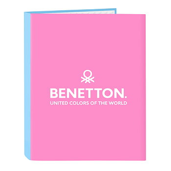 Ringpärm Benetton Spring Rosa Himmelsblå A4 26.5 x 33 x 4 cm