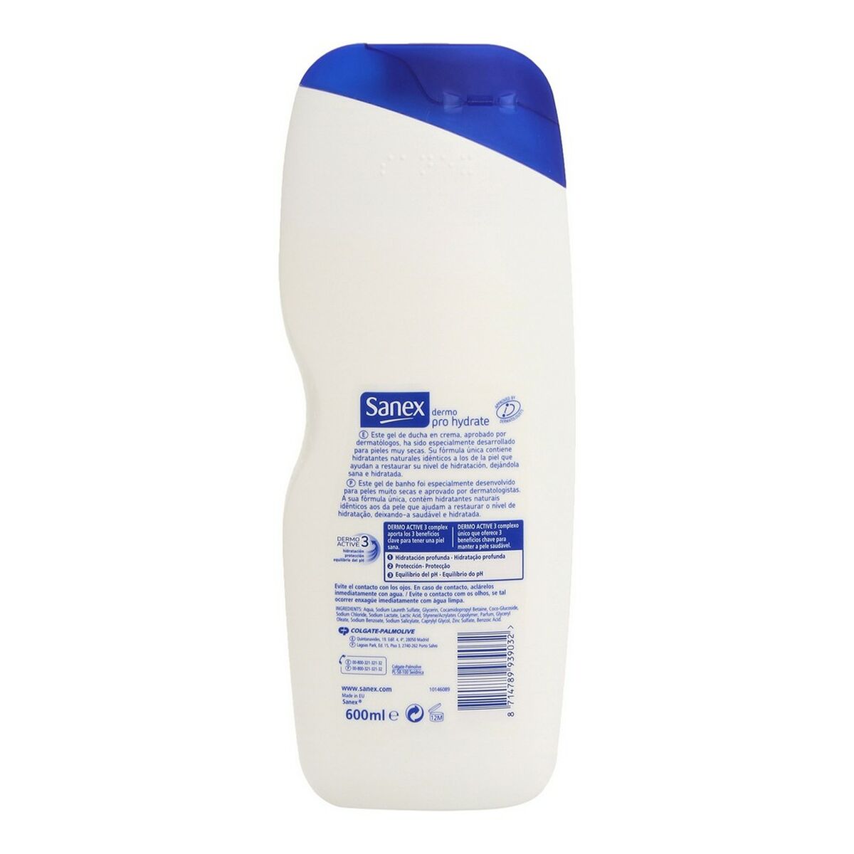 Fuktighetsgivande duschgel Sanex Pro Hydrate 600 ml - 3