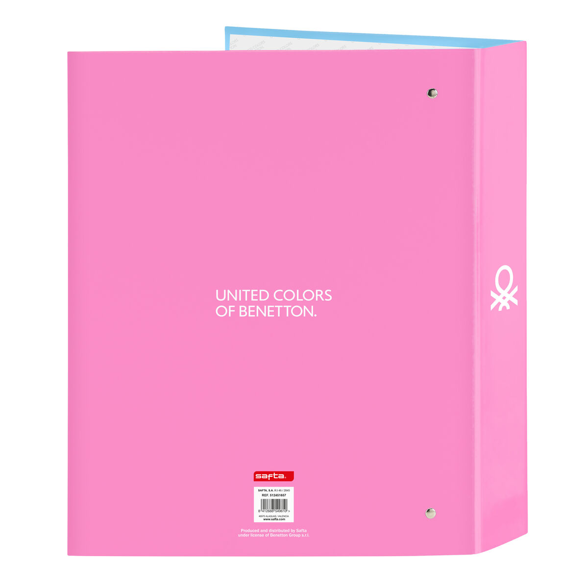 Ringpärm Benetton Spring Rosa Himmelsblå A4 27 x 33 x 6 cm - 2