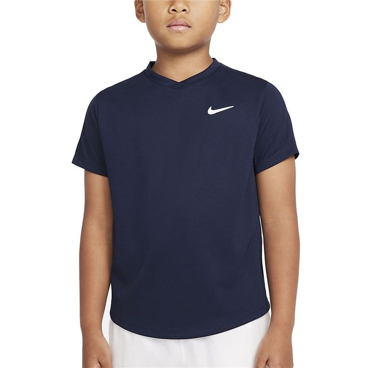 Barn T-shirt med kortärm Nike CV7565-451 Marinblå