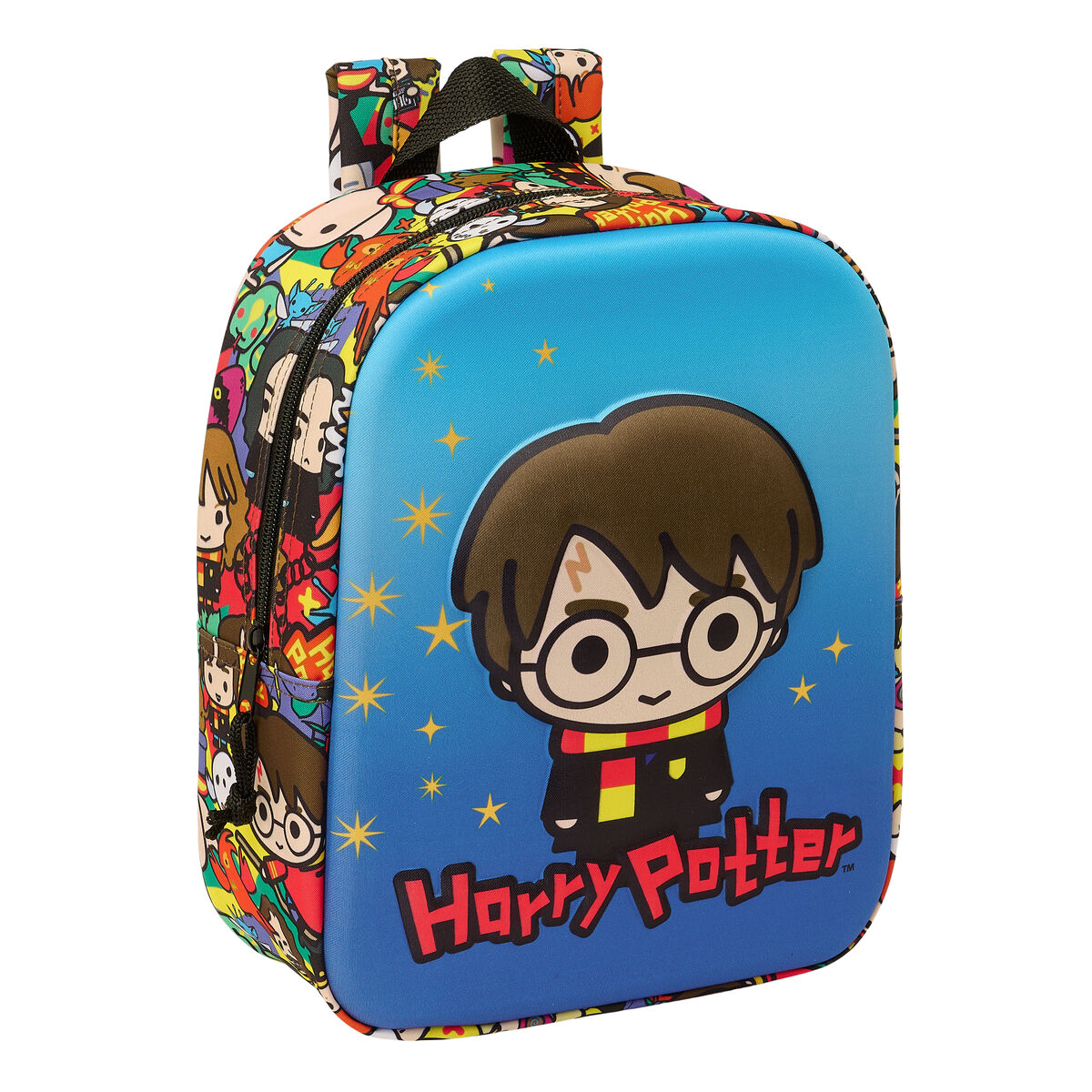 Skolryggsäck Harry Potter Blå Multicolour 22 x 27 x 10 cm 3D